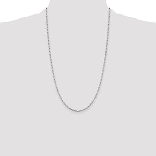 Sterling Silver Elongated Box Chain (Style QPE13-26)