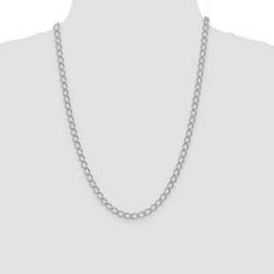 Sterling Silver Fancy Open Curb Chain (Style QPE14-24)