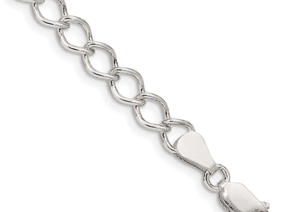 Sterling Silver Fancy Open Curb Bracelet