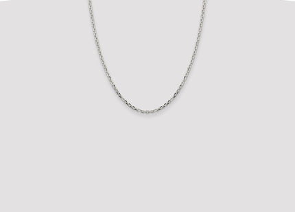 Sterling Silver Diamond-cut Forzantine Cable Chain (Style QPE15-22)
