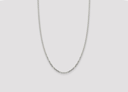 Sterling Silver Diamond-cut Forzantine Cable Chain (Style QPE15-26)