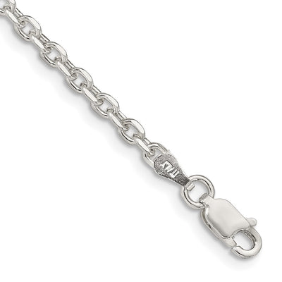 Sterling Silver Diamond-cut Forzantine Cable Bracelet