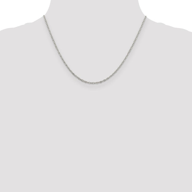 Sterling Silver Fancy Navette Link Chain