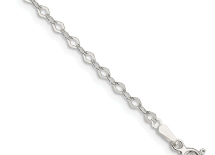 Sterling Silver Fancy Navette Link Chain