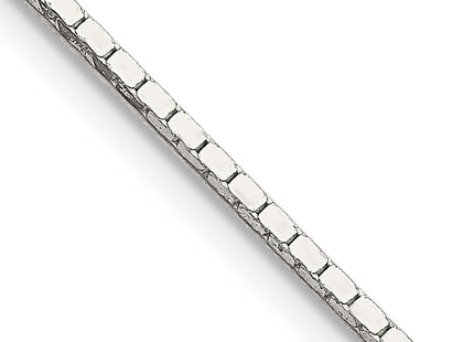 Sterling Silver . Mirror Box Chain w/2in ext., 20 x 1mm