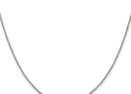Sterling silver box link chain, alternate view