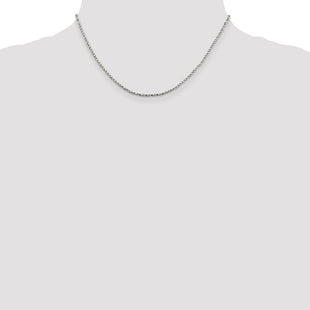 Sterling Silver Twisted Box Chain (Style QPE27-16)