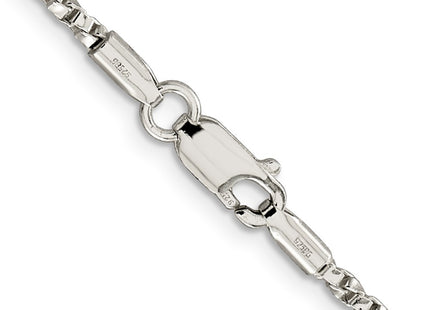 Sterling silver box link chain, another view