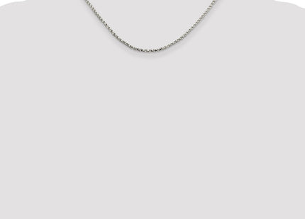 Sterling silver box link chain, additional view