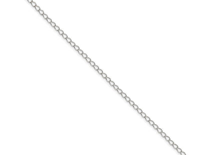 Sterling Silver Half Round Wire Open Curb Chain (Style QPE32-8)