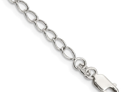 Sterling Silver Half Round Wire Open Curb Chain (Style QPE32-8)