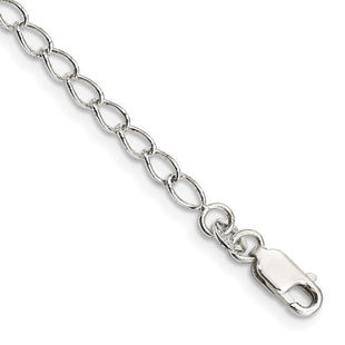Sterling Silver Half Round Wire Open Curb Chain (Style QPE32-8)