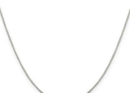 Sterling silver box link chain, alternate view