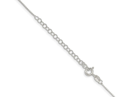 Sterling silver box link chain, another view