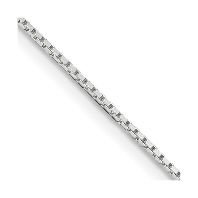 Sterling Silver . Mirror Box Chain w/2in ext., 20 x 1mm