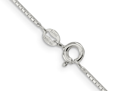 Sterling Silver . 8 Sided Diamond-cut Mirror Box Chain, 20 x 0.9mm