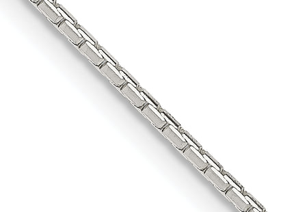 Sterling Silver . 8 Sided Diamond-cut Mirror Box Chain, 18 x 1.2mm