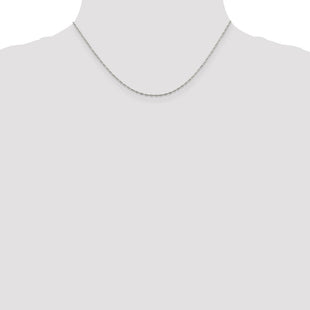 Sterling Silver Flat Oval Cable Chain (Style QPE44-16)