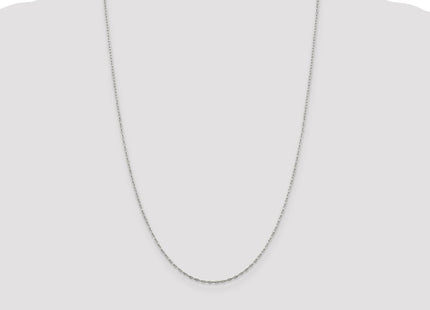 Sterling Silver Flat Oval Cable Chain (Style QPE44-24)