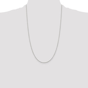 Sterling Silver Flat Oval Cable Chain (Style QPE44-26)