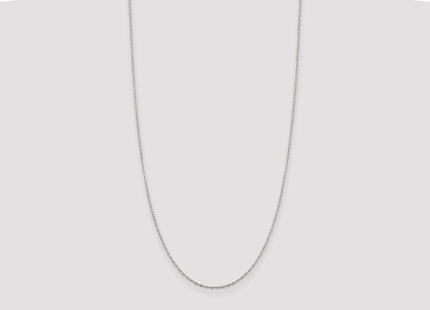 Sterling Silver Flat Oval Cable Chain (Style QPE44-28)