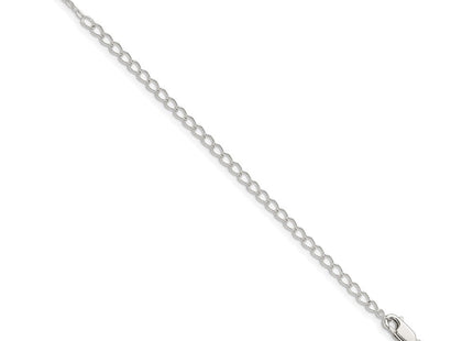 Sterling Silver Flat Oval Cable Chain w/4in ext. (Style QPE44E-22)