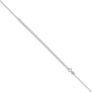 Sterling Silver Forzantine Cable Chain w/4in ext. (Style QPE45E-22)