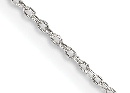 Sterling Silver Forzantine Cable Chain w/2in ext., 20 x 1.1mm