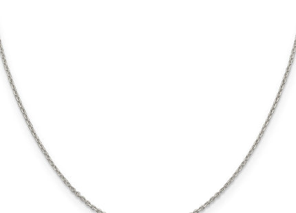 Sterling Silver Diamond-cut Forzantine Cable Chain w/2in ext., 20 x 1.25mm