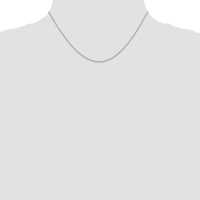 Sterling Silver Diamond-cut Forzantine Cable Chain, 16 x 1.25mm