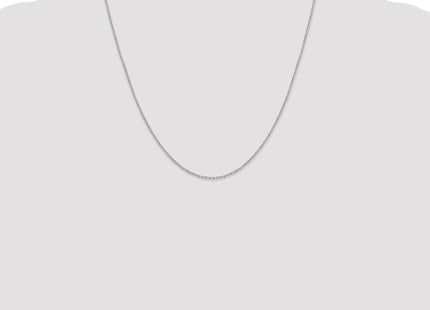 Sterling Silver Rhodium-plated Diamond-cut Forzantine Cable Chain