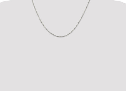 Sterling Silver Elongated Box Chain (Style QPE48-18)