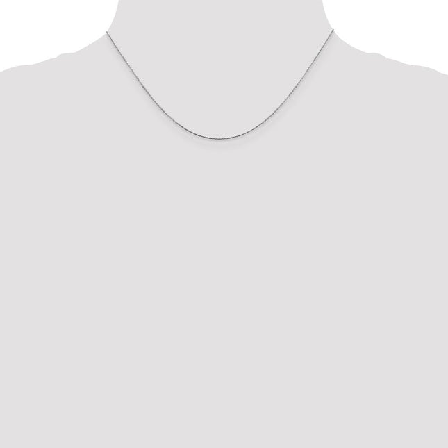 Sterling Silver Oval Box Chain, 16 x 0.6mm