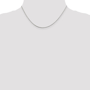 Sterling Silver Oval Box Chain (Style QPE50-16)