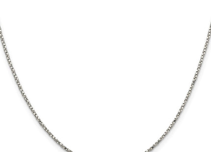 Sterling silver box link chain, alternate view