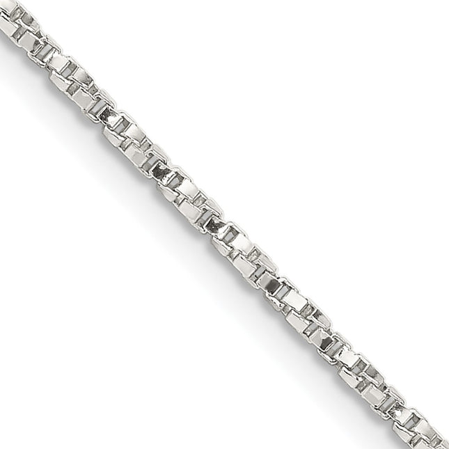 Sterling Silver Twisted Box Chain, 16 x 1.35mm