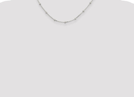 Sterling Silver Fancy Beaded Chain (Style QPE53-16)
