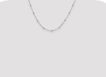 Sterling Silver Fancy Beaded Chain (Style QPE53-18)