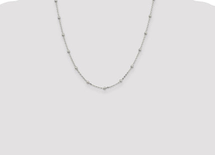 Sterling Silver Fancy Beaded Chain (Style QPE53-20)