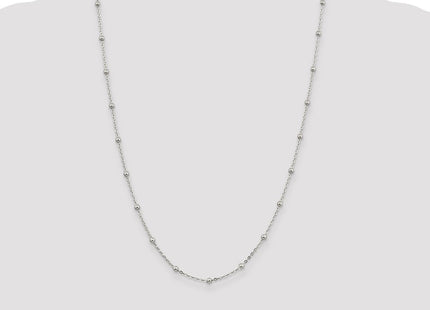 Sterling Silver Fancy Beaded Chain (Style QPE53-24)