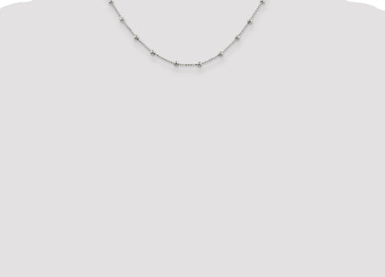 Sterling Silver Diamond-cut Fancy Beaded Chain