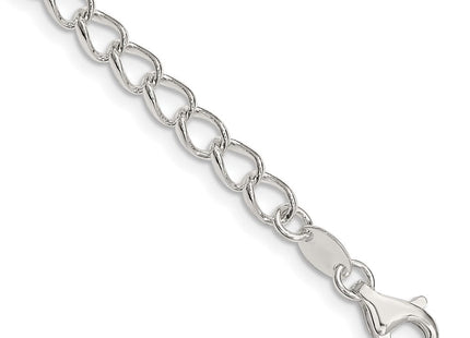 Sterling Silver Half Round Wire Open Curb Chain (Style QPE58-8)