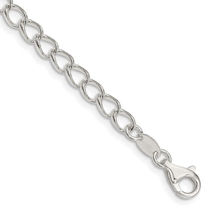 Sterling Silver Half Round Wire Open Curb Chain (Style QPE58-8)