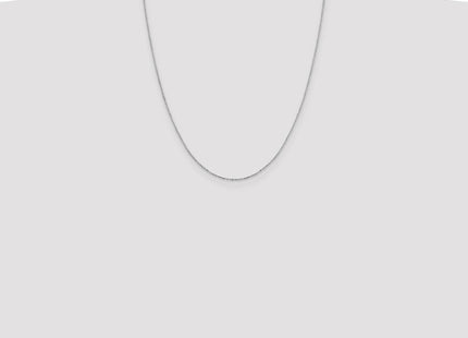 Sterling Silver Rhodium-plated 8 Sided Diamond-cut Cable Chain