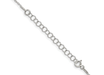 Sterling Silver Loose Rope Chain w/2in ext., 18 x 1.25mm
