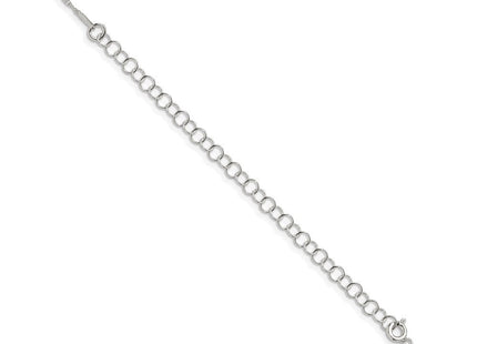 Sterling silver rope link chain, another view