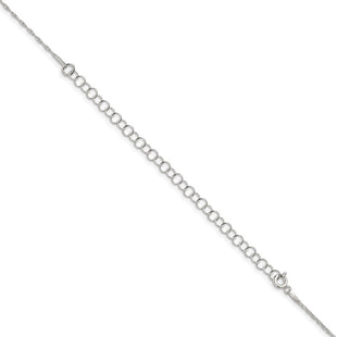 Sterling Silver Loose Rope Chain w/4in ext. (Style QPE65E-22)