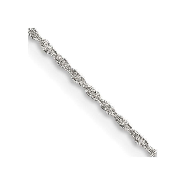 Sterling Silver Loose Rope Chain w/2in ext., 20 x 1.95mm