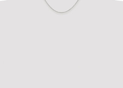 Sterling Silver Rhodium-plated Diamond-cut Long Link Cable Chain (Style QPE68R-16)