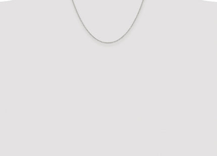Sterling Silver Rhodium-plated Diamond-cut Long Link Cable Chain (Style QPE68R-18)